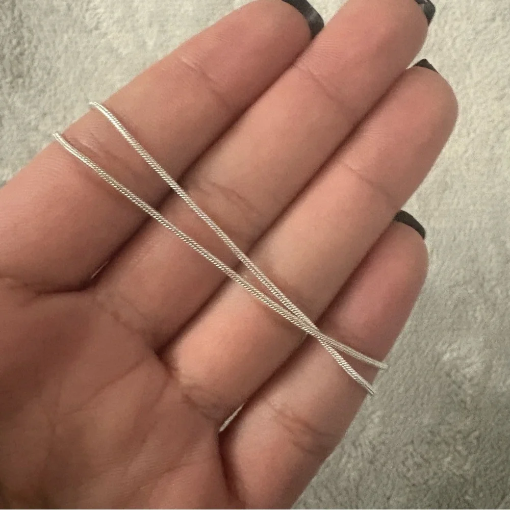 18” Stainless Steel Snake Chain Necklace – Sleek & Durable Silver Tone - Picture 3 of 4